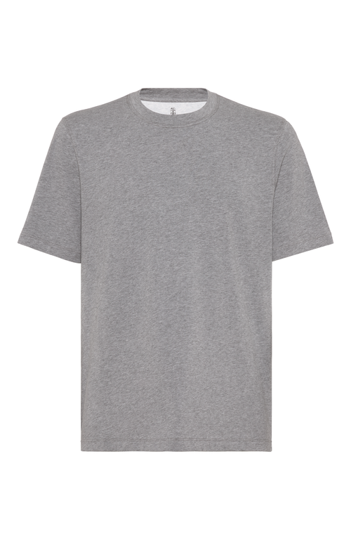 Brunello Cucinelli Crew-neck T-shirt In Medium Grey