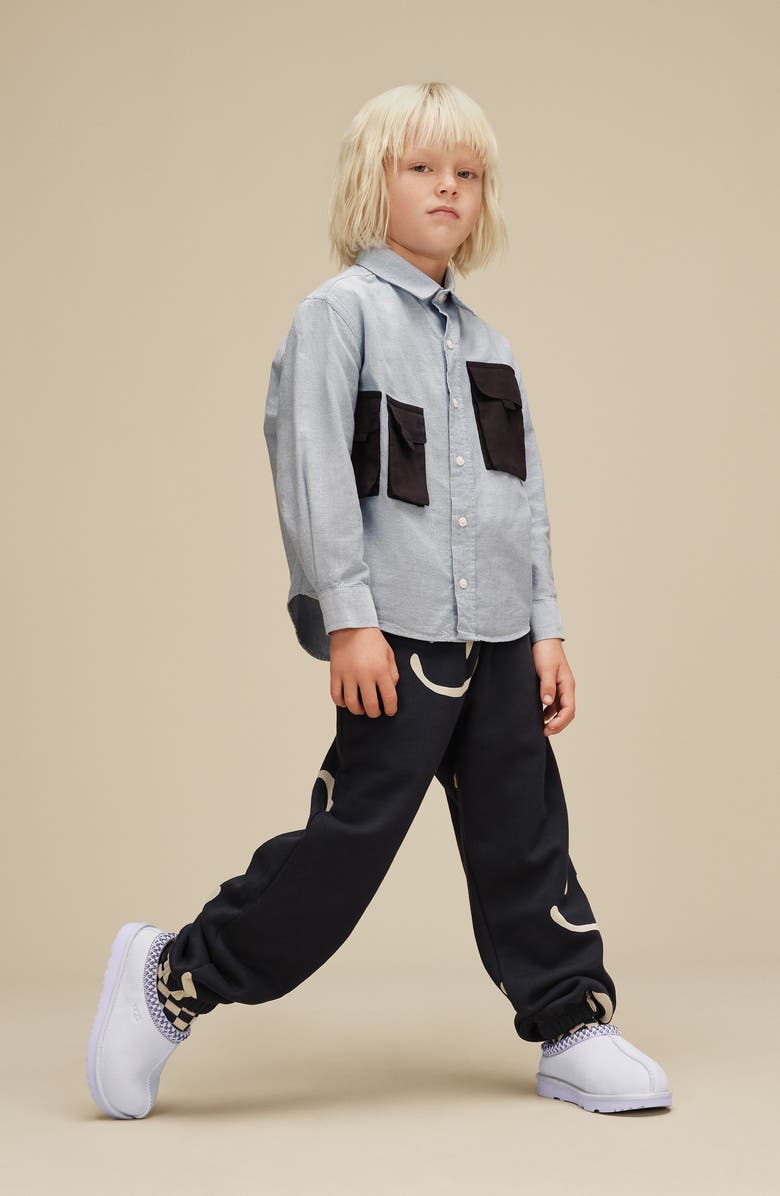 UGG<sup>®</sup> Kids' Tasman II Embroidered Slipper, Alternate, color, Misty Wisteria