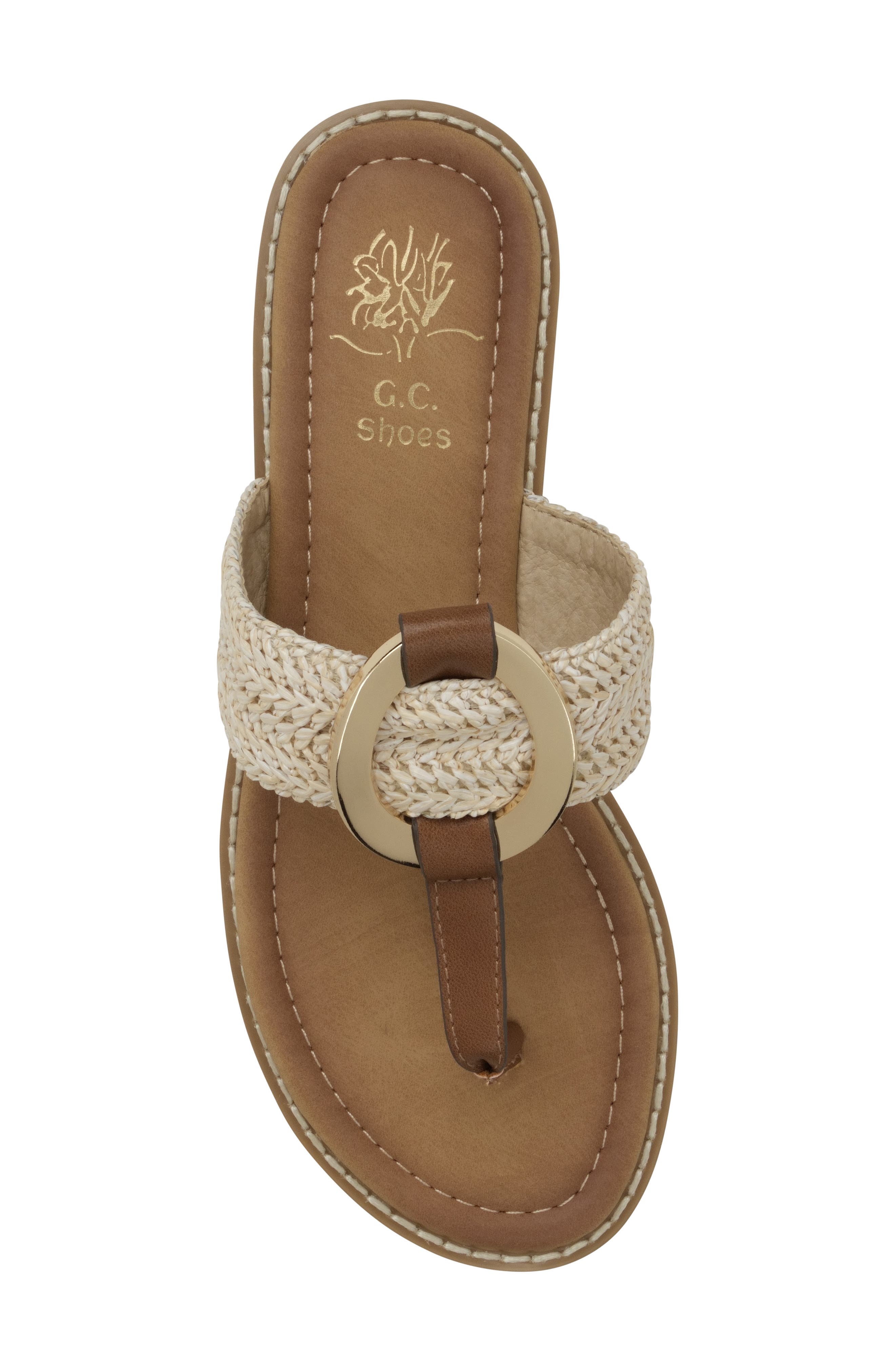 GOOD CHOICE NEW YORK Jovie Woven Flip Flop, Alternate, color, Natural