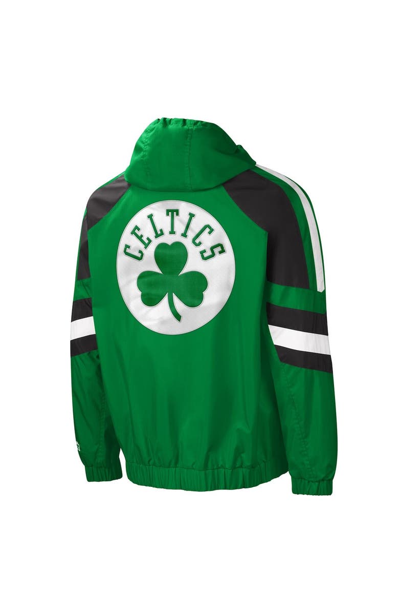 STARTER Men's Starter Kelly Green/Black Boston Celtics The Pro II Half-Zip Jacket, Alternate, color, 