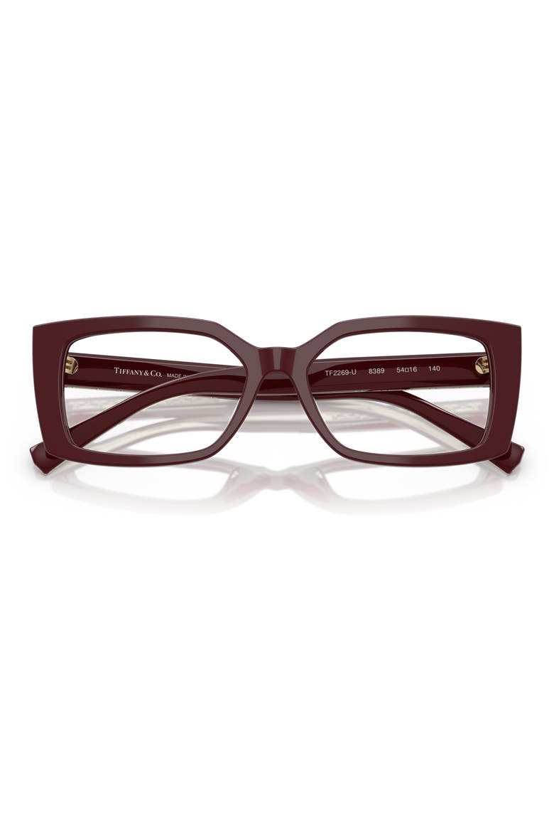 52mm Rectangular Optical Glasses, Alternate, color, BURGUNDY/ DEMO LENS