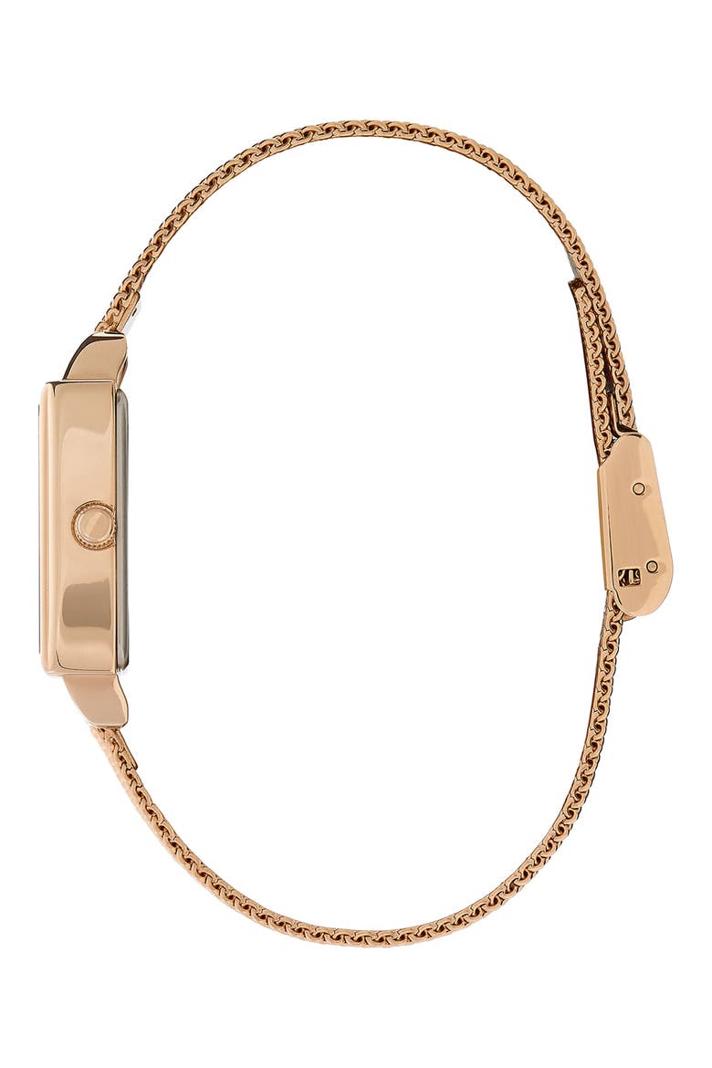 Classics Rectangular Mesh Strap Watch, 20mm, Alternate, color, GOLD