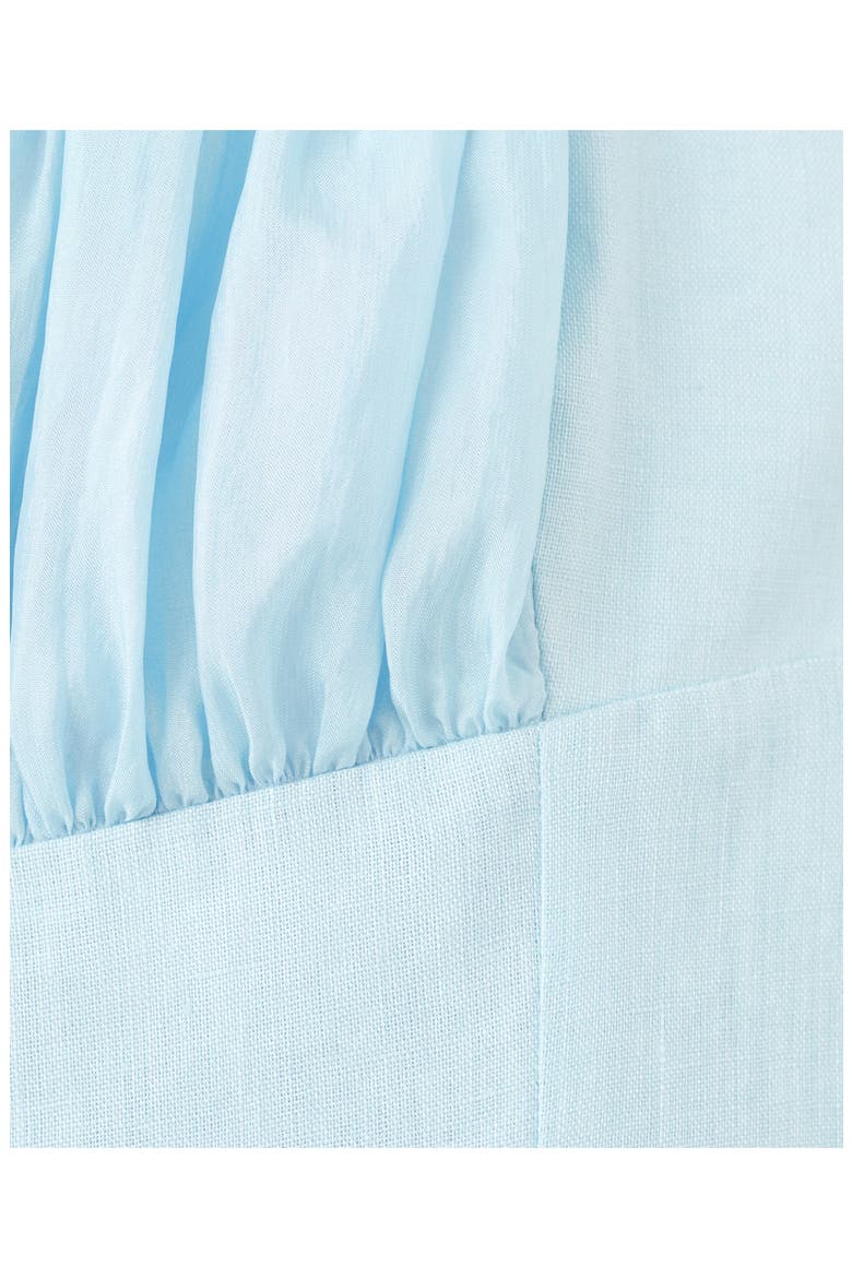 Ruched Sleeveless Maxi Dress, Alternate, color, SKY BLUE