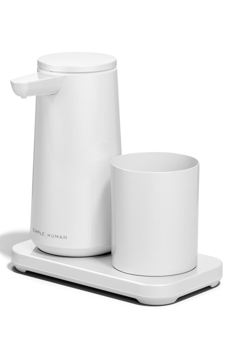 simplehuman Rechargeable Sensor Pump Foam Soap Dispenser with Caddy Cup, Alternate, color, 