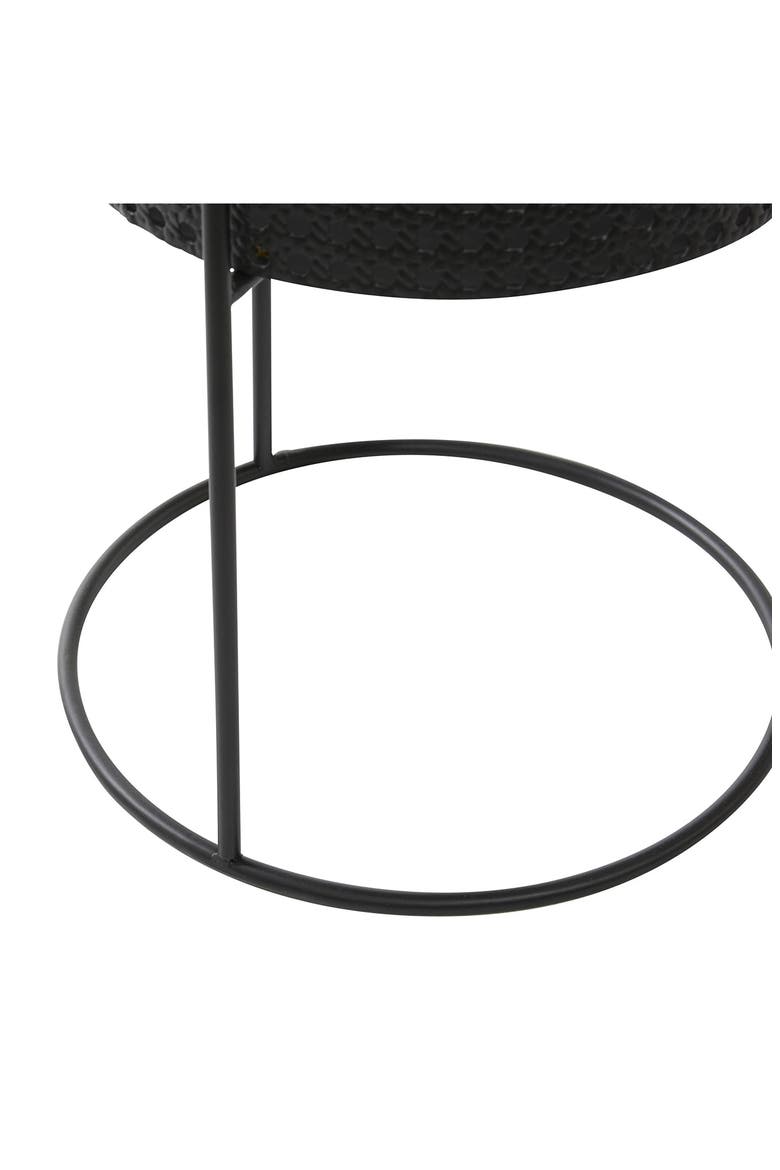 Set of 3 Woven Planters, Alternate, color, BLACK