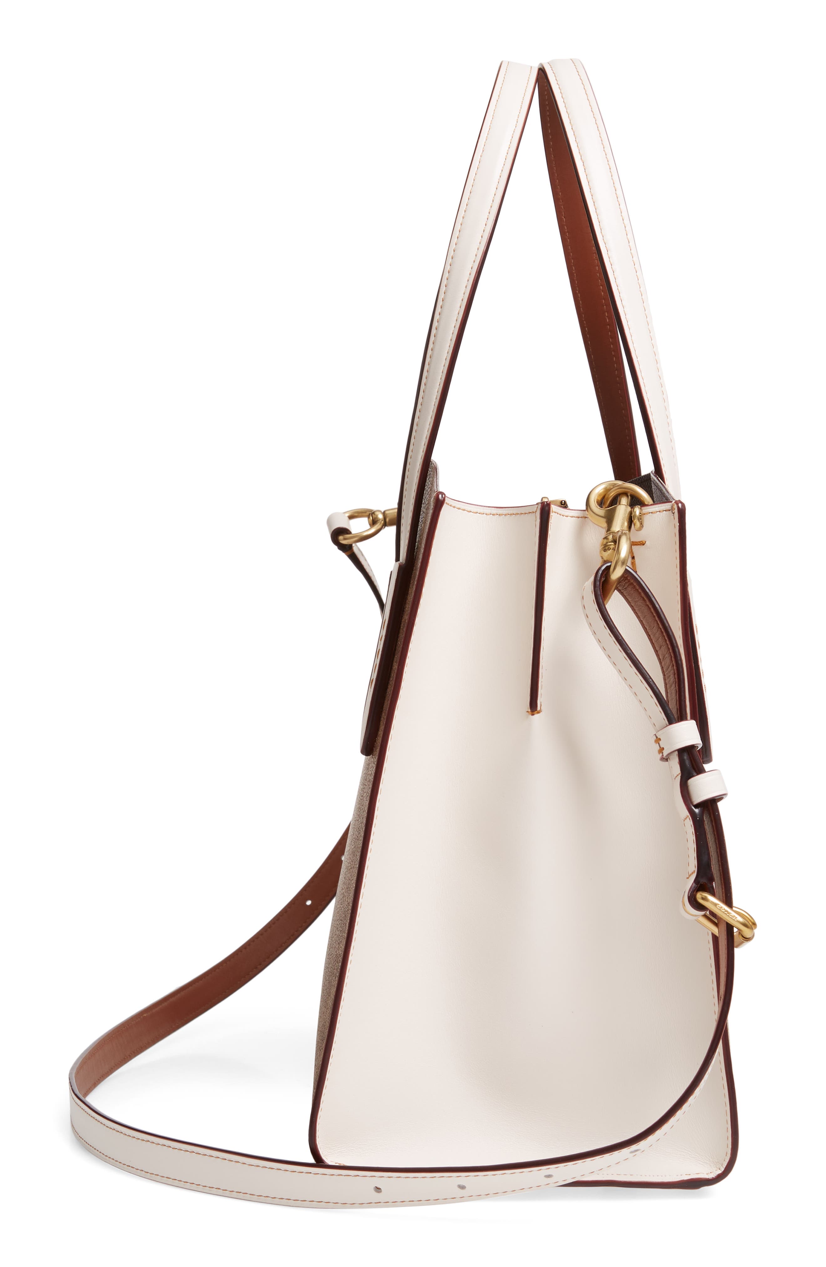 Charlie Signature Canvas Tote, Alternate, color, B4/ CHALK