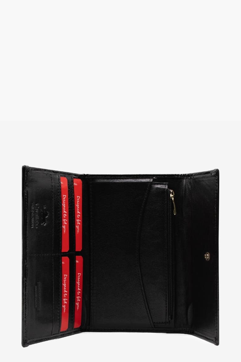 Honor Leather Wallet 225, Alternate, color, Black