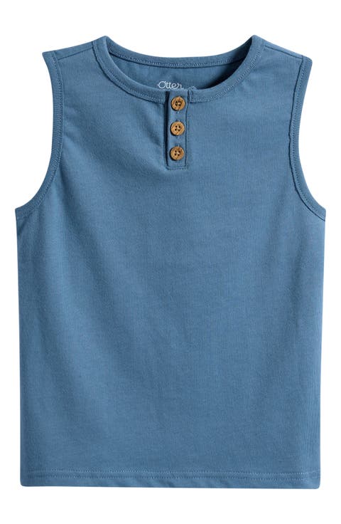 Kids' Henley Cotton Muscle Tank (Toddler)