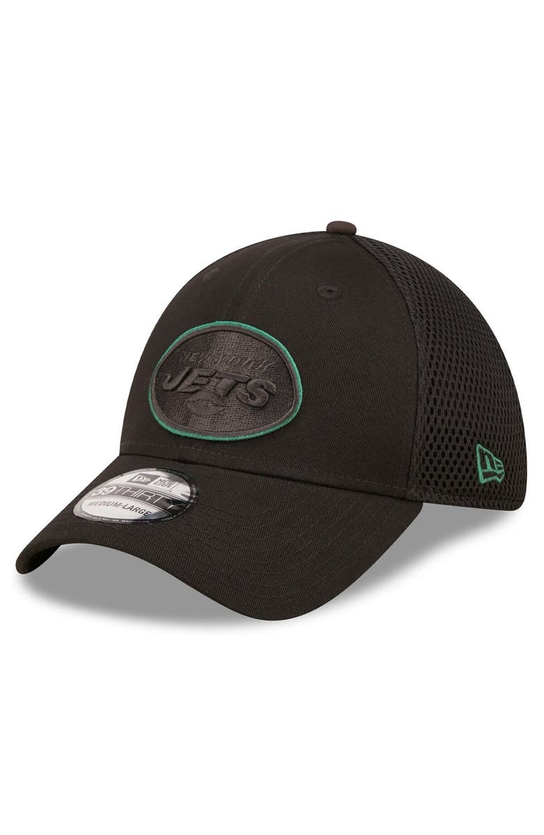 New Era Men's New Era Black New York Jets Team Neo 39THIRTY Flex Hat, Main, color, 