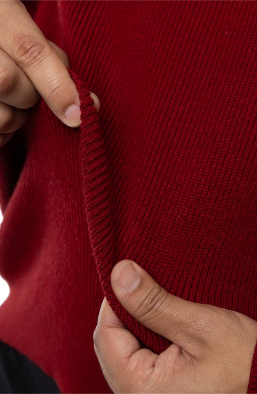Spring + Mercer Ribbed Turtleneck Sweater In Jester Red