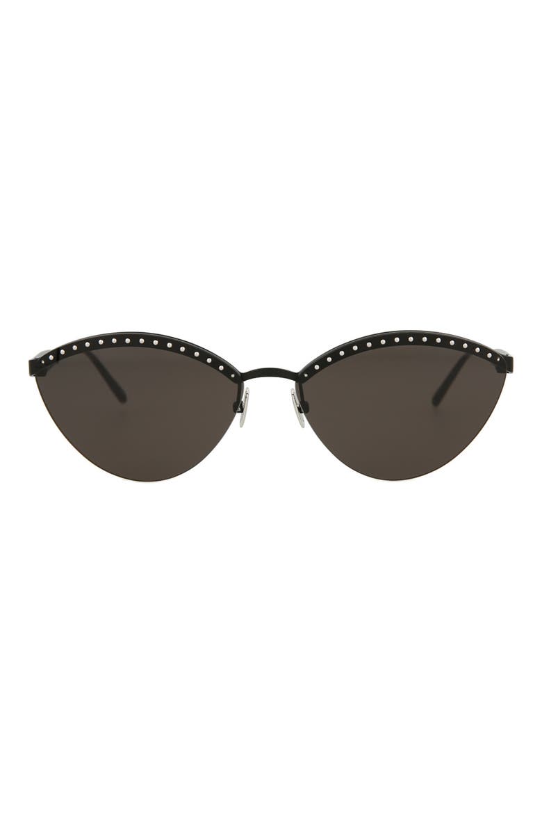 61mm Cat Eye Sunglasses, Main, color, BLACK BLACK GREY
