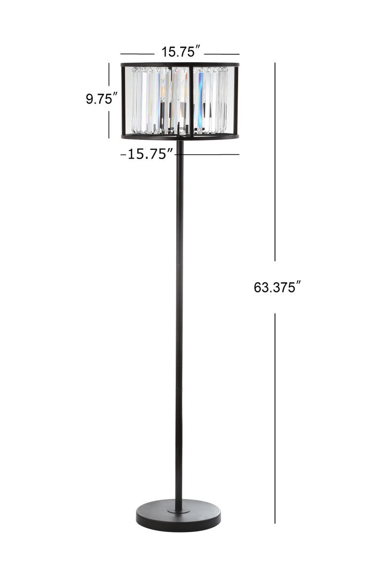 Bevin 63" Metal/Crystal LED Floor Lamp, Oil Rubbed Bronze/Crystal, Alternate, color, Oil Rubbed Bronze