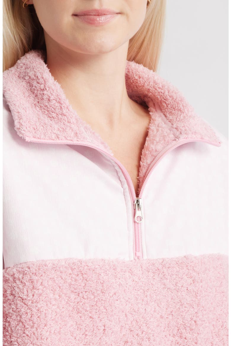 Ditsy Daisy Aria Quarter-Zip Pullover, Alternate, color, MAUVE