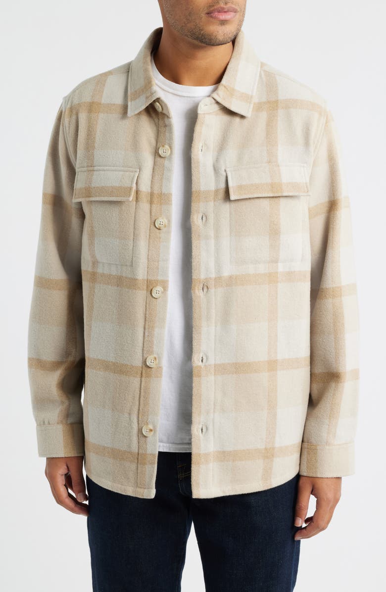 7 Diamonds Cliffside Overshirt, Main, color, Sand