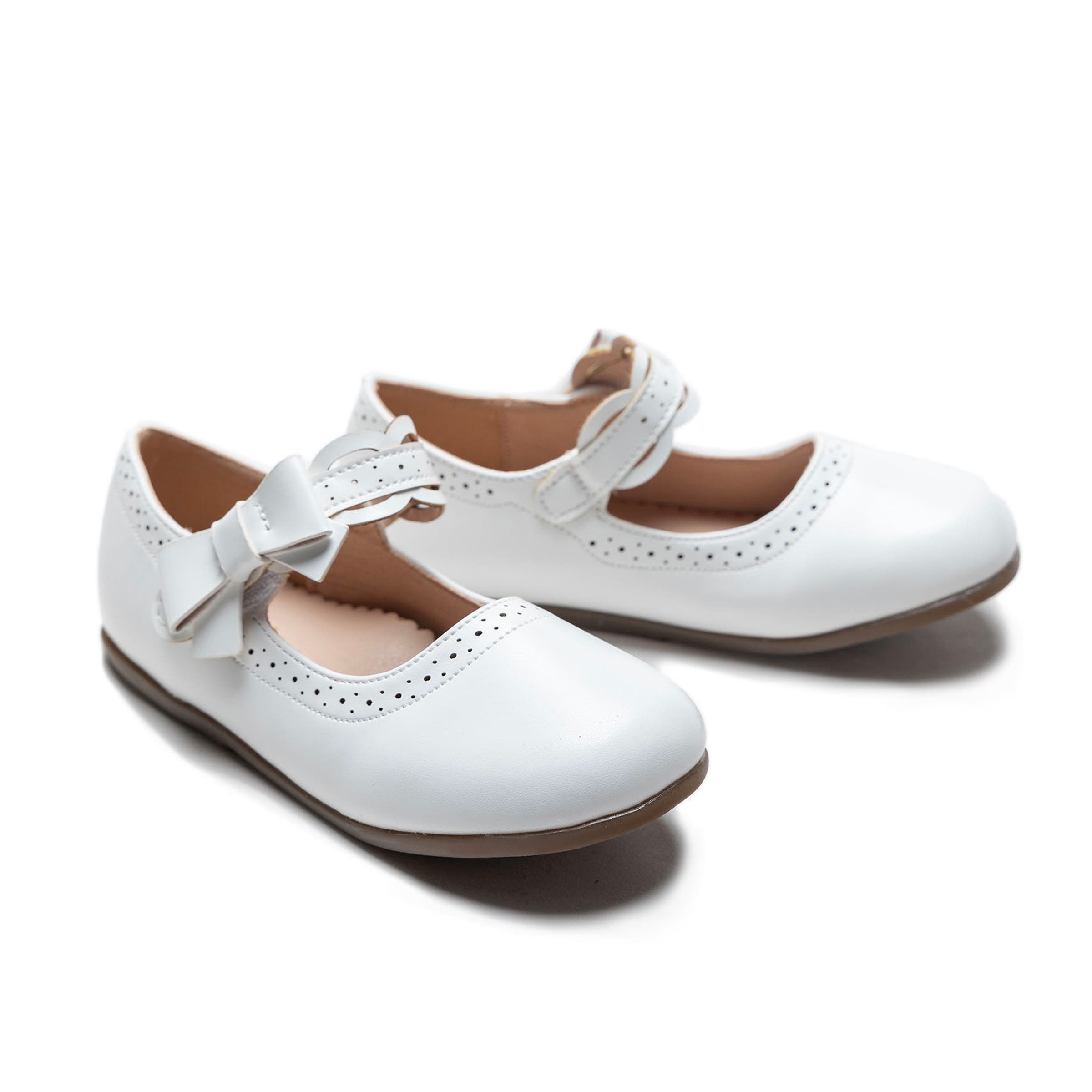 Tulleen Ribbon Banded Flats, Alternate, color, White