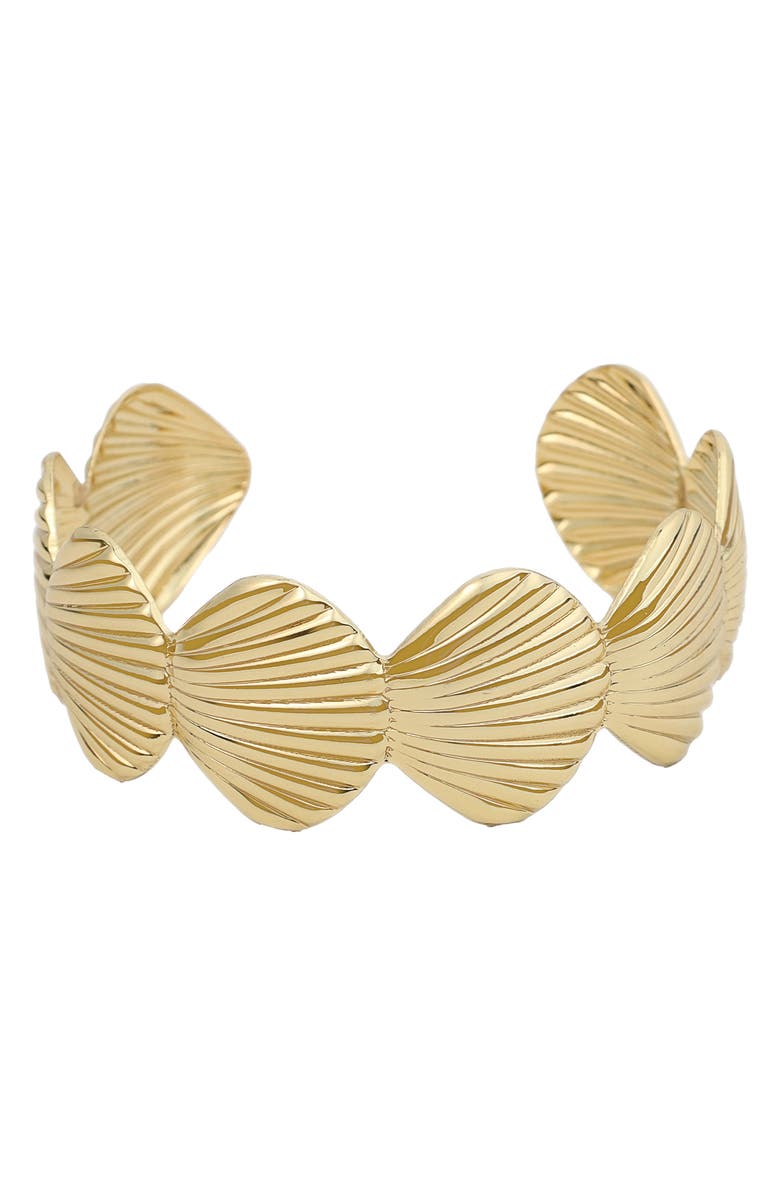 Panacea Shell Cuff Bracelet, Main, color, Gold