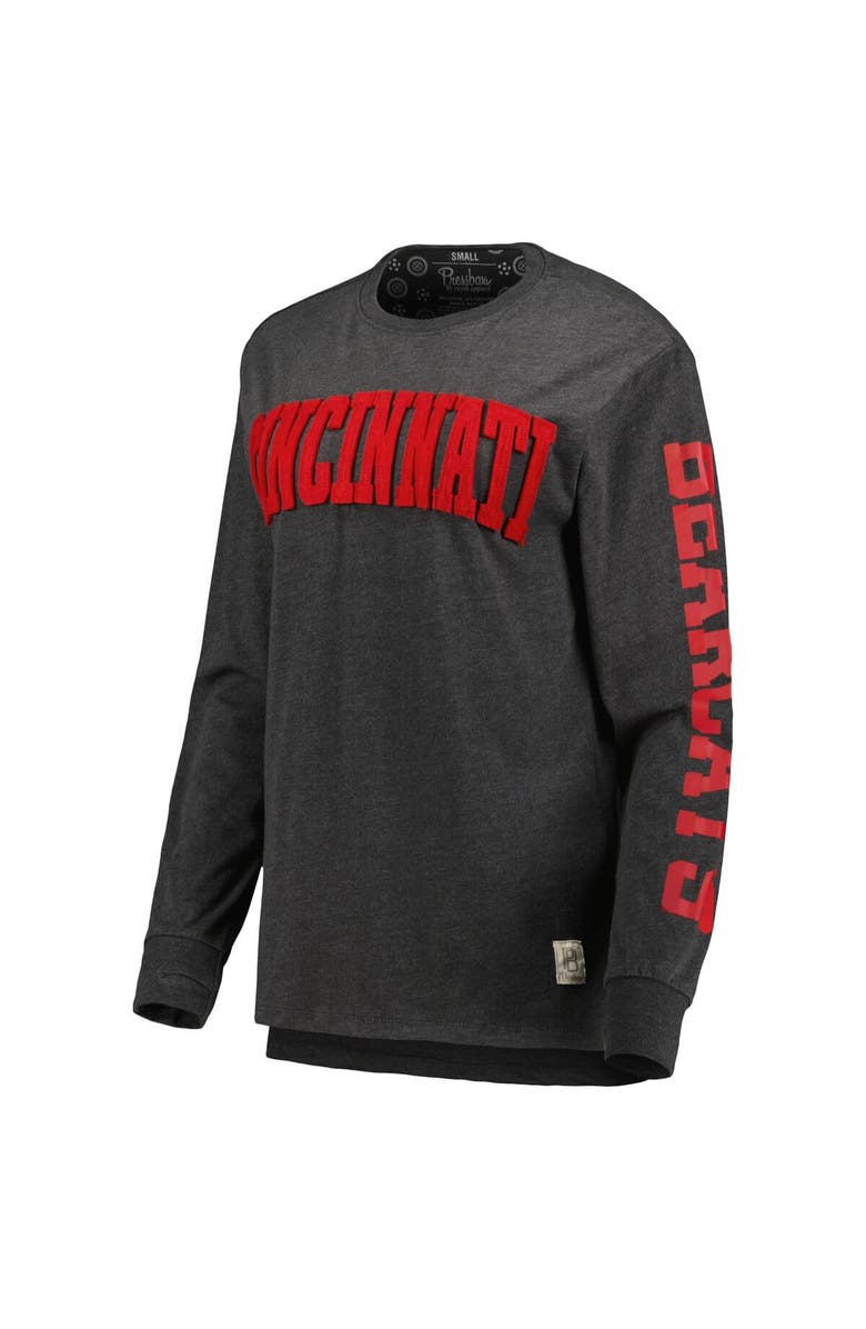 PRESSBOX Women's Pressbox Black Cincinnati Bearcats Two-Hit Canyon Long Sleeve T-Shirt, Alternate, color, Black