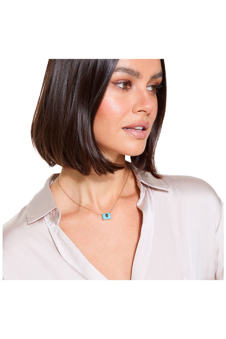 Turquoise Eagle Head Pendant Necklace, Alternate, color, TURQUOISE
