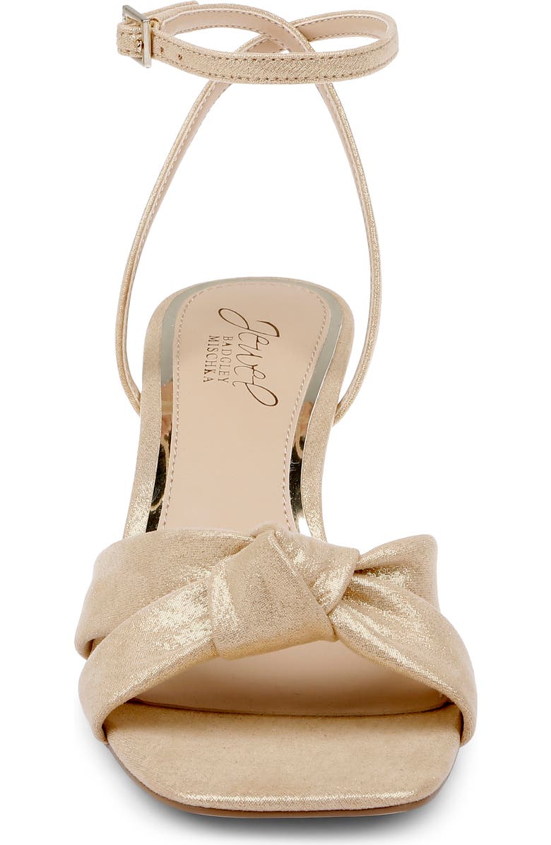 Jewel Badgley Mischka Valarie Ankle Strap Sandal, Alternate, color, Gold