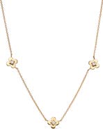 Ana Luisa Solid Yellow Gold - Mini Flower Station Necklace