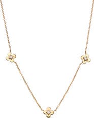 Ana Luisa Solid Yellow Gold - Mini Flower Station Necklace