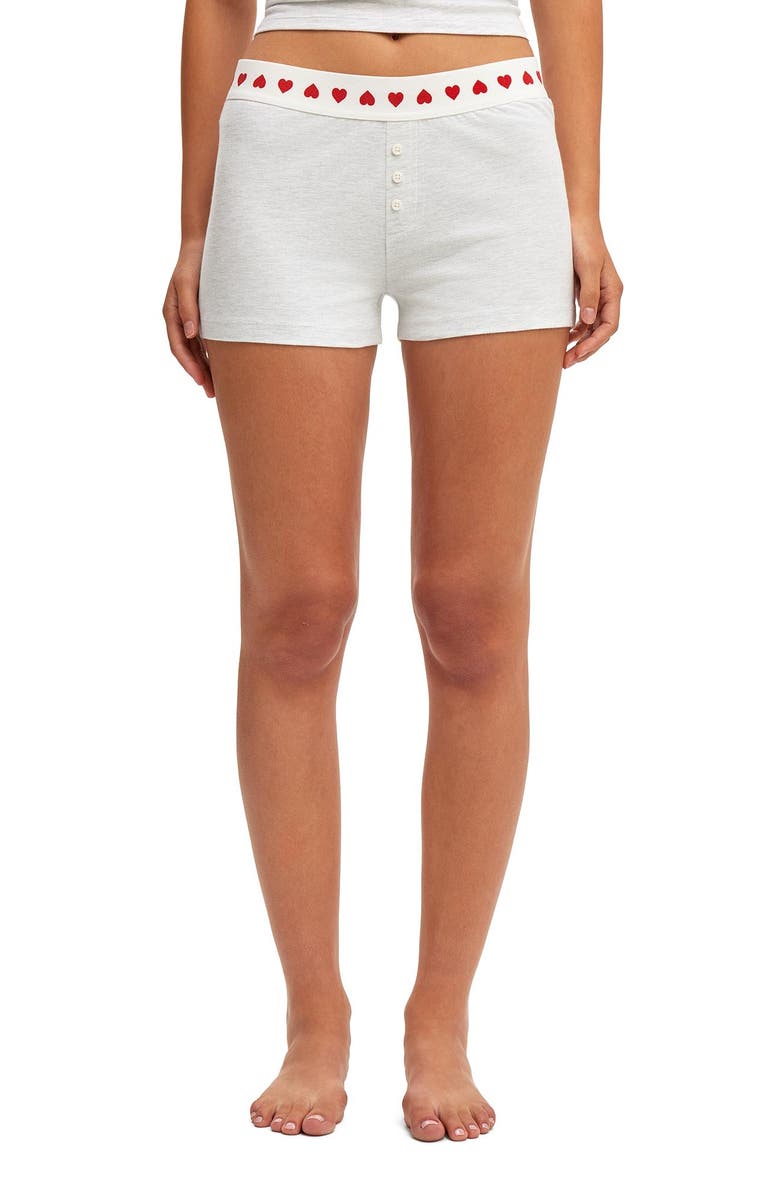 COTTON ON BODY Women's Dreamy Soft Boyshort, Alternate, color, Light Grey Marle Coconut