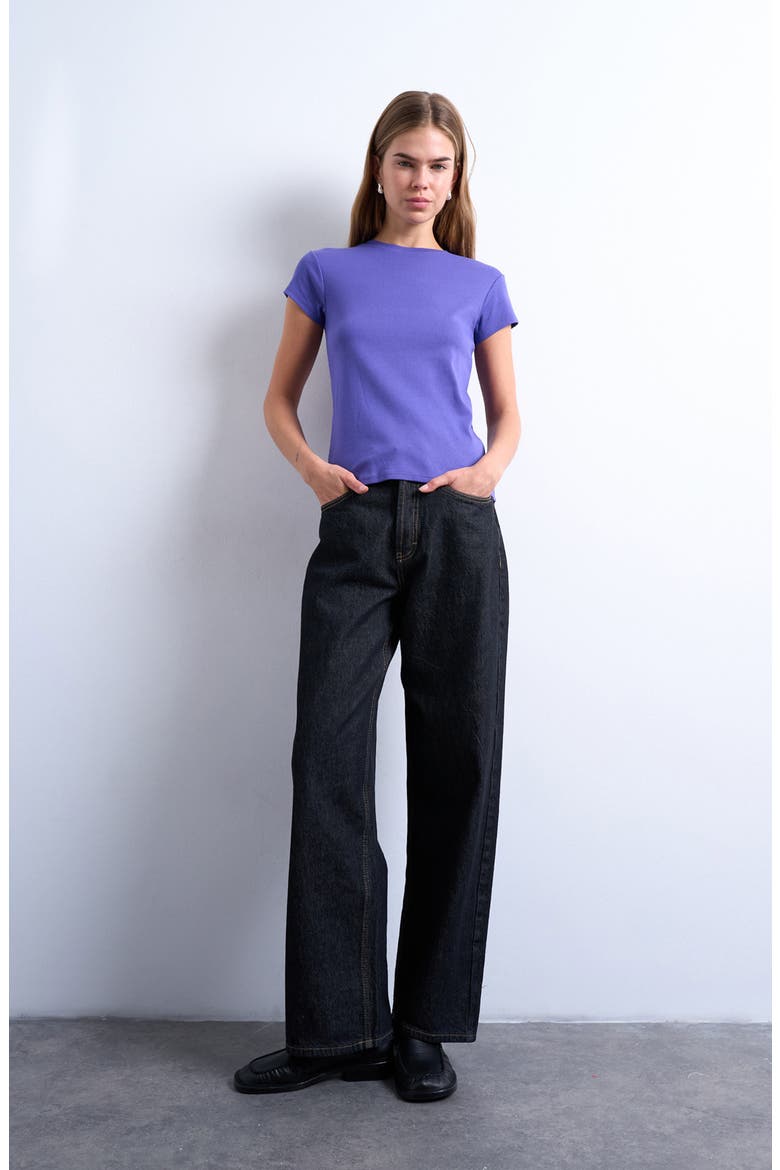 Everyday Cotton T-Shirt, Alternate, color, PURPLE