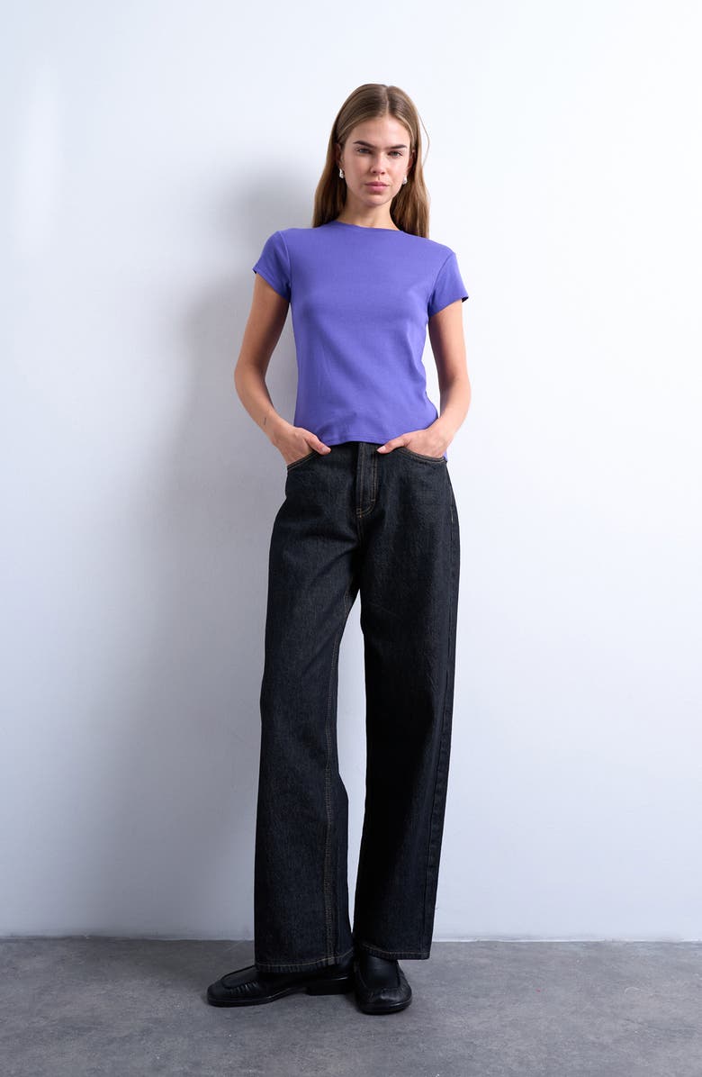 Topshop Everyday Cotton T-Shirt, Alternate, color, Purple