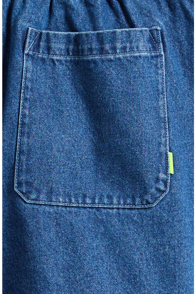 Kids' Cotton Denim Drawstring Shorts, Alternate, color, 435 MYSTIC NAVY/COASTAL BLUE