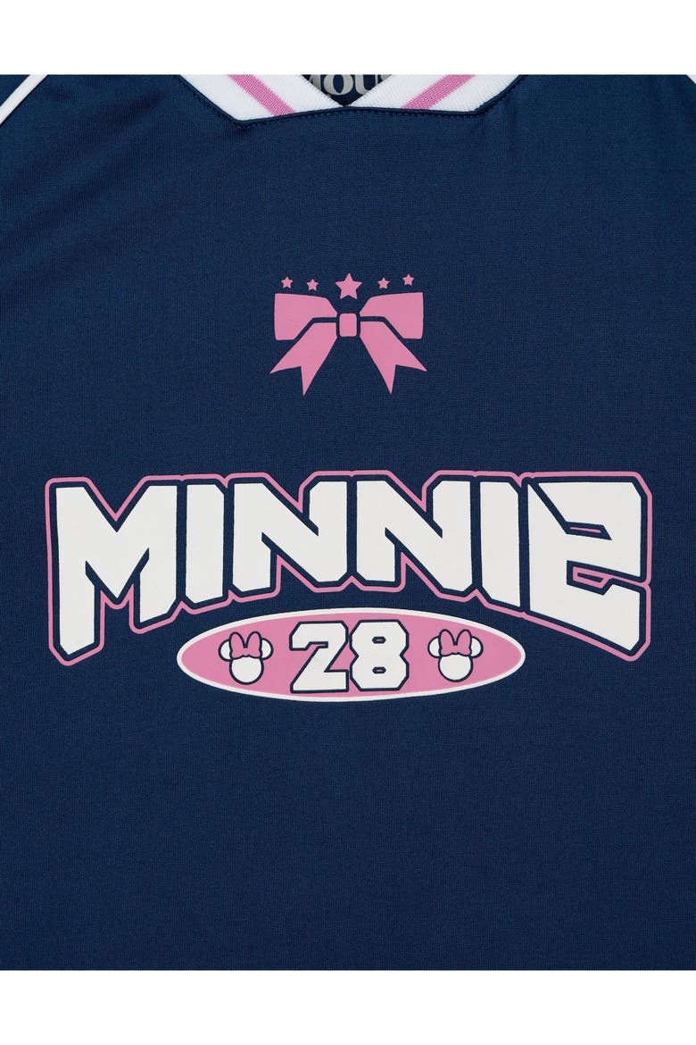 Mickey Mouse & Friends Short Sleeve Soccer Jersey, Alternate, color, Minnie Slate Blue