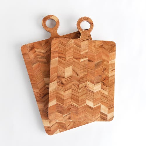Napa Home & Garden Renata Serving Board Platters Set Of 2 In Brown