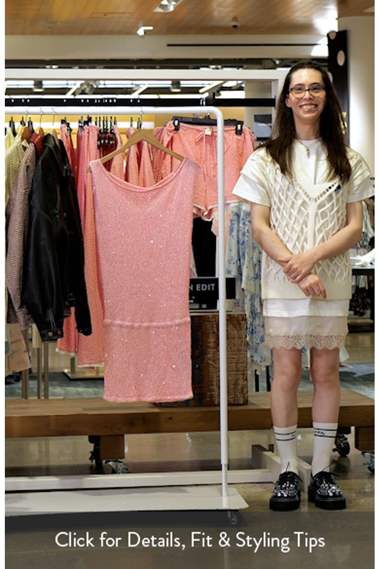 Mel Sequin One-Shoulder Knit Minidress video