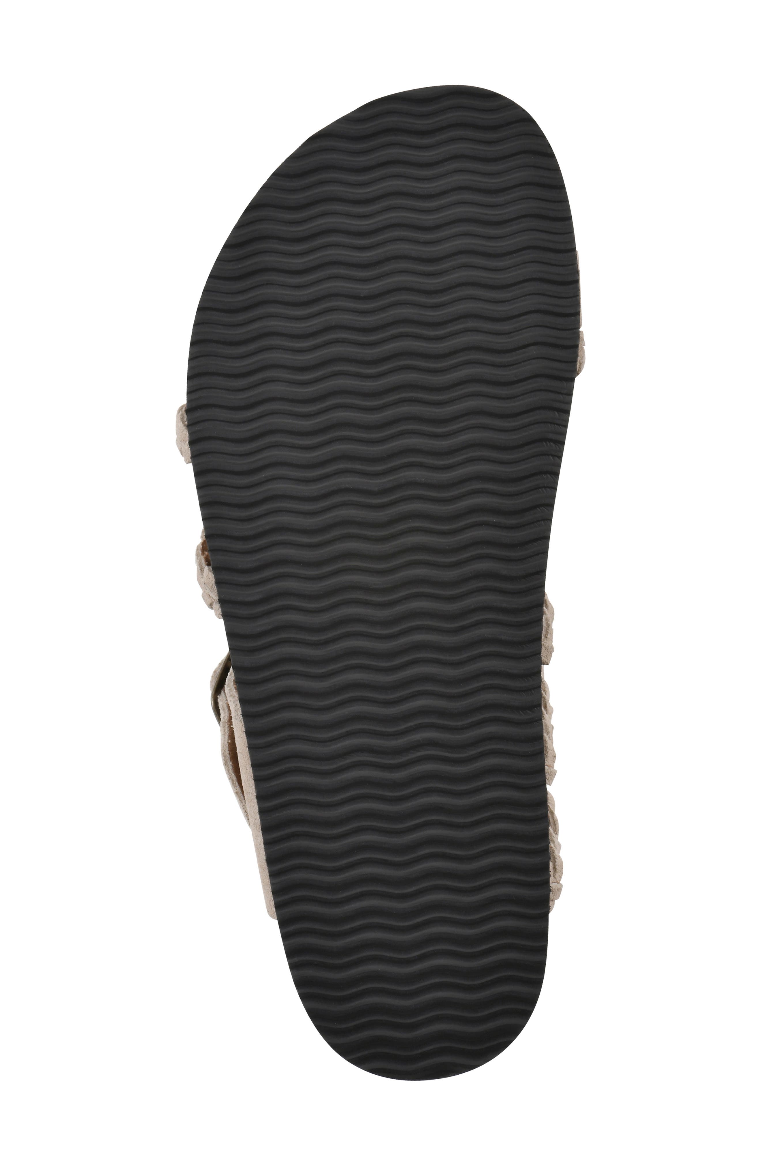 White Mountain Footwear Hayleigh Braided Leather Footbed Sandal, Alternate, color, Sandal Wood/ Suede