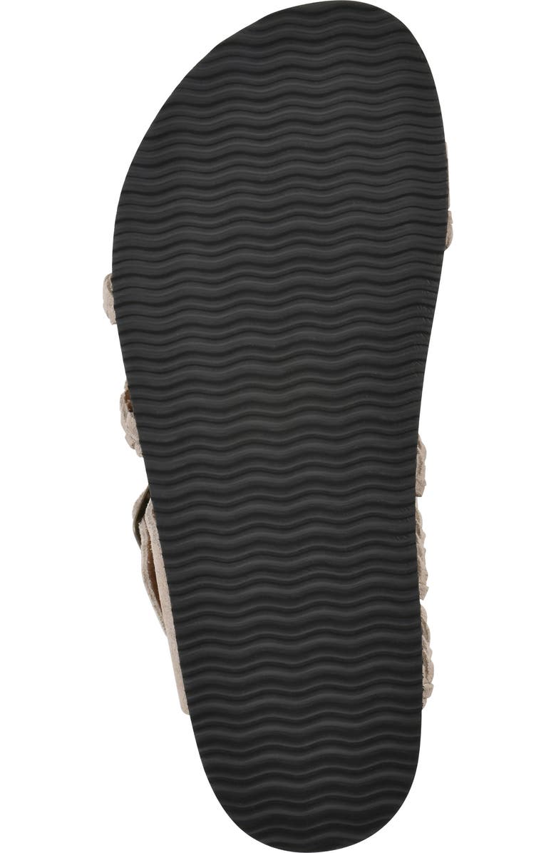 White Mountain Footwear Hayleigh Braided Leather Footbed Sandal, Alternate, color, Sandal Wood/ Suede