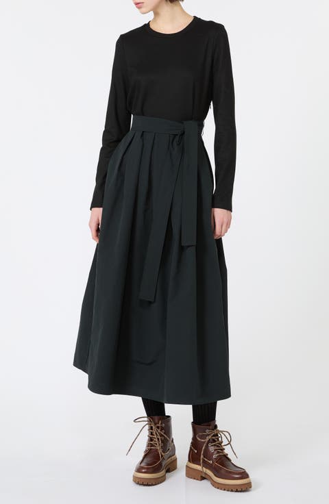 Carioca Mixed Media Long Sleeve Dress