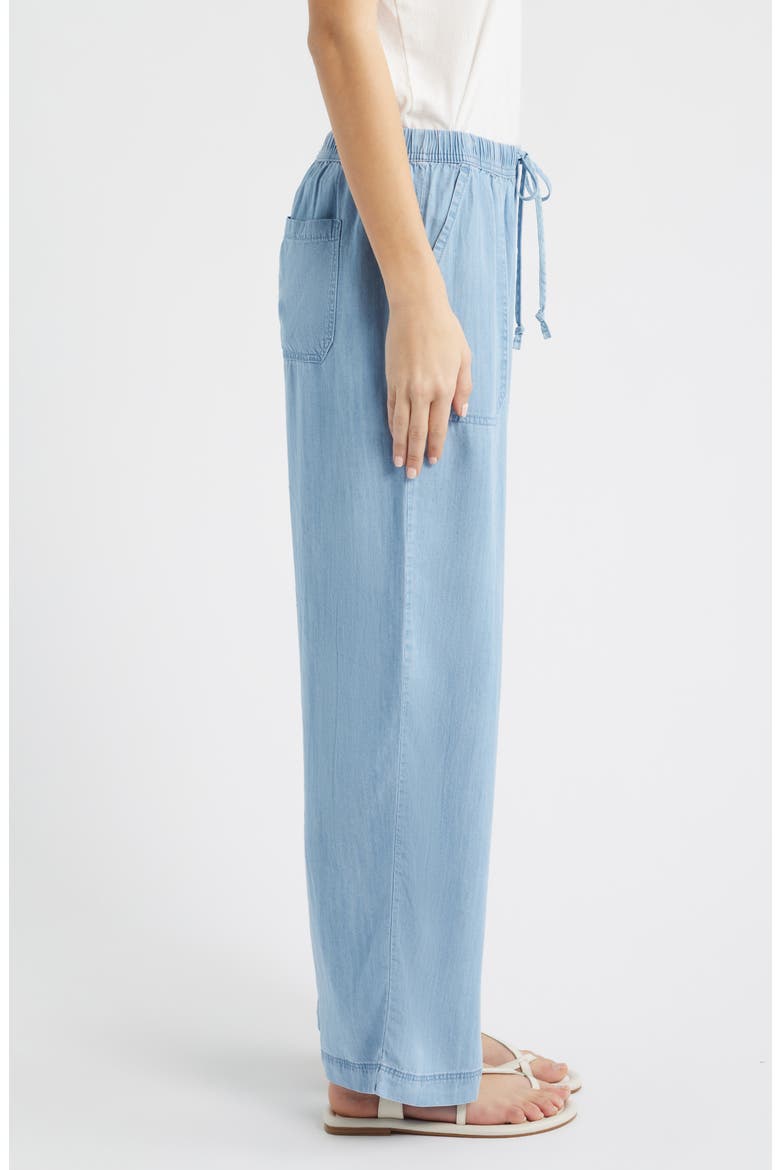 Isabeli Chambray Drawstring Pants, Alternate, color, LIGHT WASH