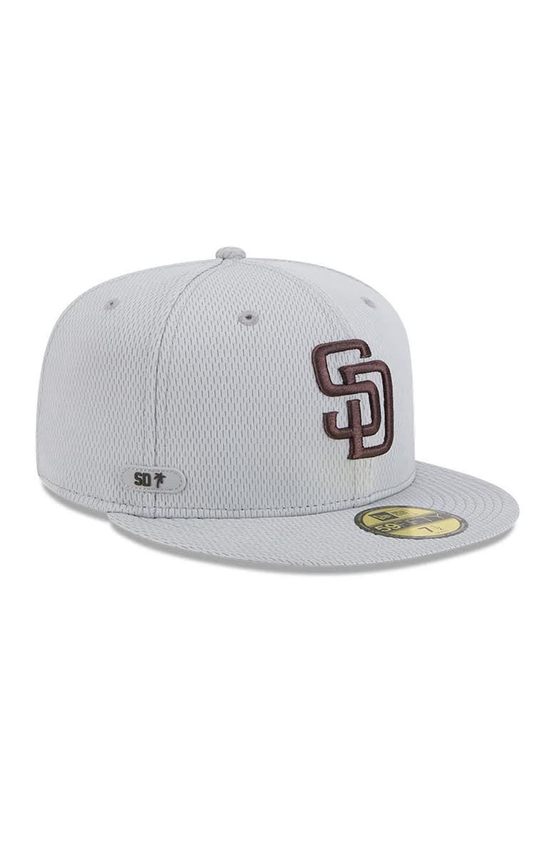 New Era Men's New Era Gray San Diego Padres 2025 MLB Clubhouse 59FIFTY Fitted Hat, Alternate, color,