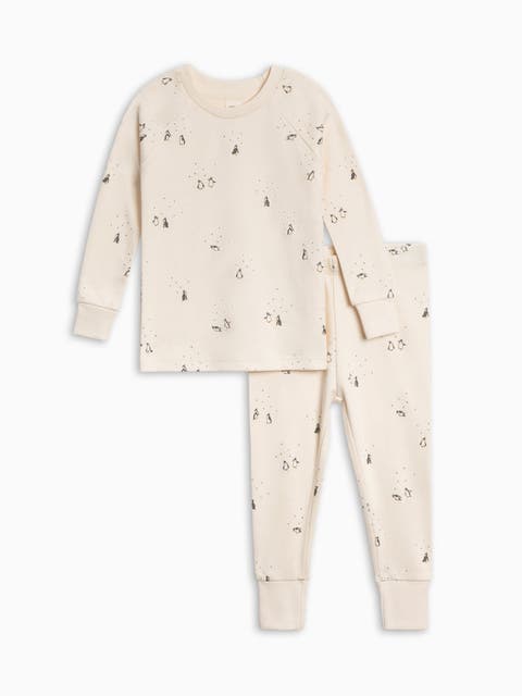 Organic Holiday 2 Piece Long Sleeve Jammie Set (Toddler & Little Kids)
