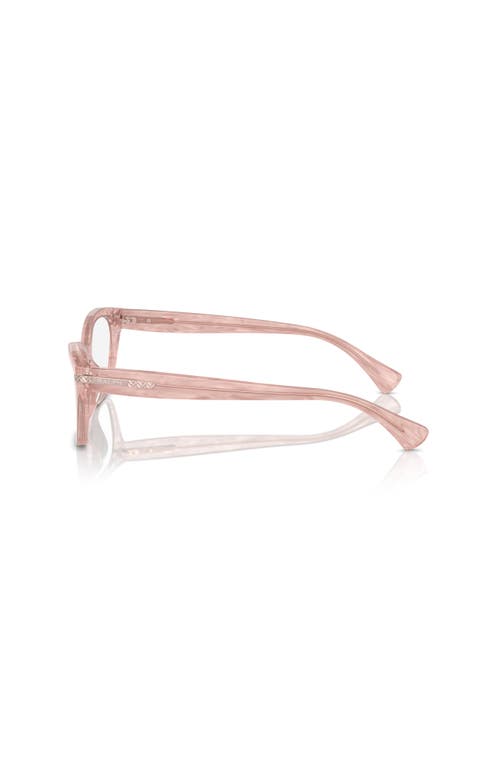 Ralph 55mm Rectangle Optical Glasses In Pink
