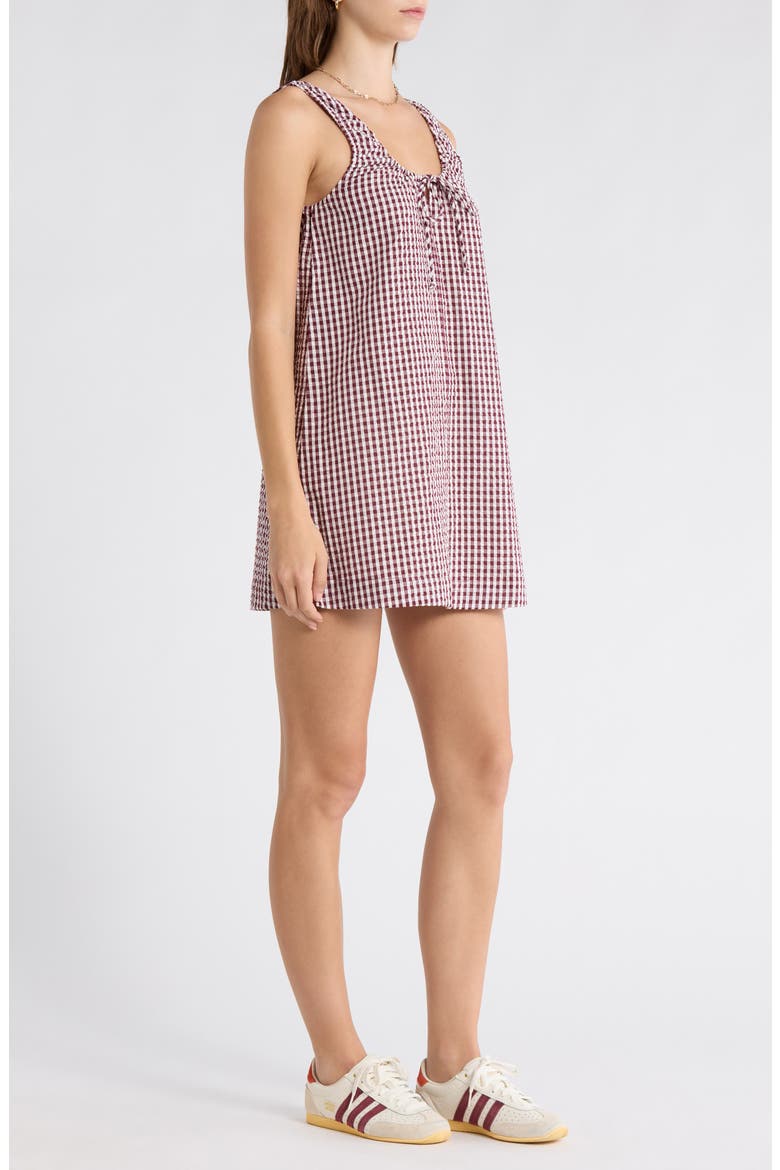 Sweet as Ever Gingham Shift Dress, Alternate, color, RED DAHLIA