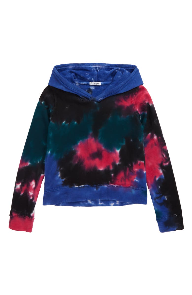 Love, Fire Tie Dye Hooded Sweatshirt, Main, color, 