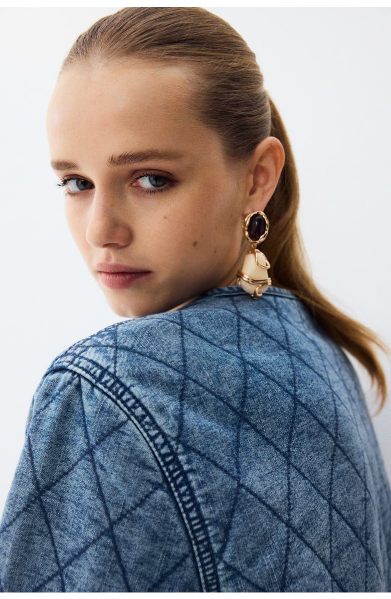 H&M Reversible Denim Jacket, Alternate, color, Denim Blue/Floral