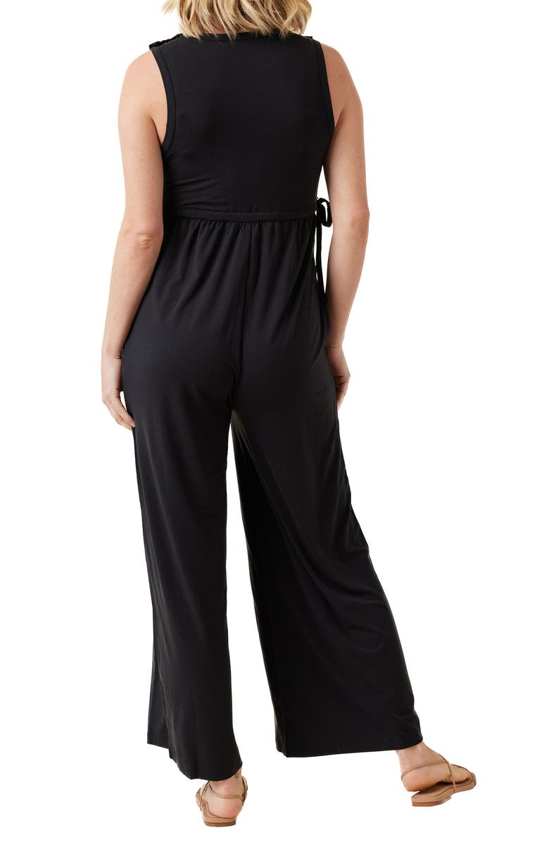 Ingrid & Isabel<sup>®</sup> Wide Leg Maternity Jumpsuit, Alternate, color, Black