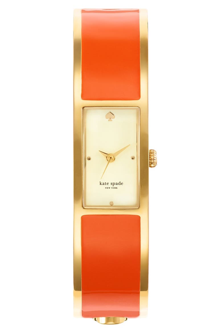 'carousel' bangle watch, Main, color, VALENCIA ORANGE/ GOLD