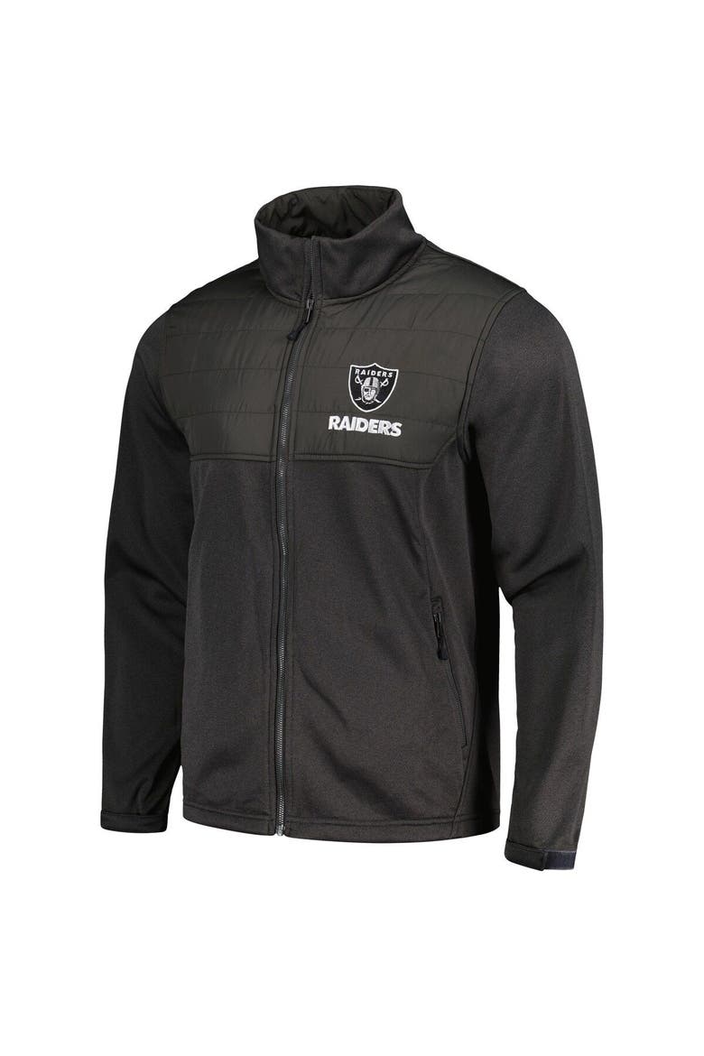 Men's Dunbrooke Heather Black Las Vegas Raiders Explorer Tech Full-Zip Jacket, Alternate, color, Heather Black
