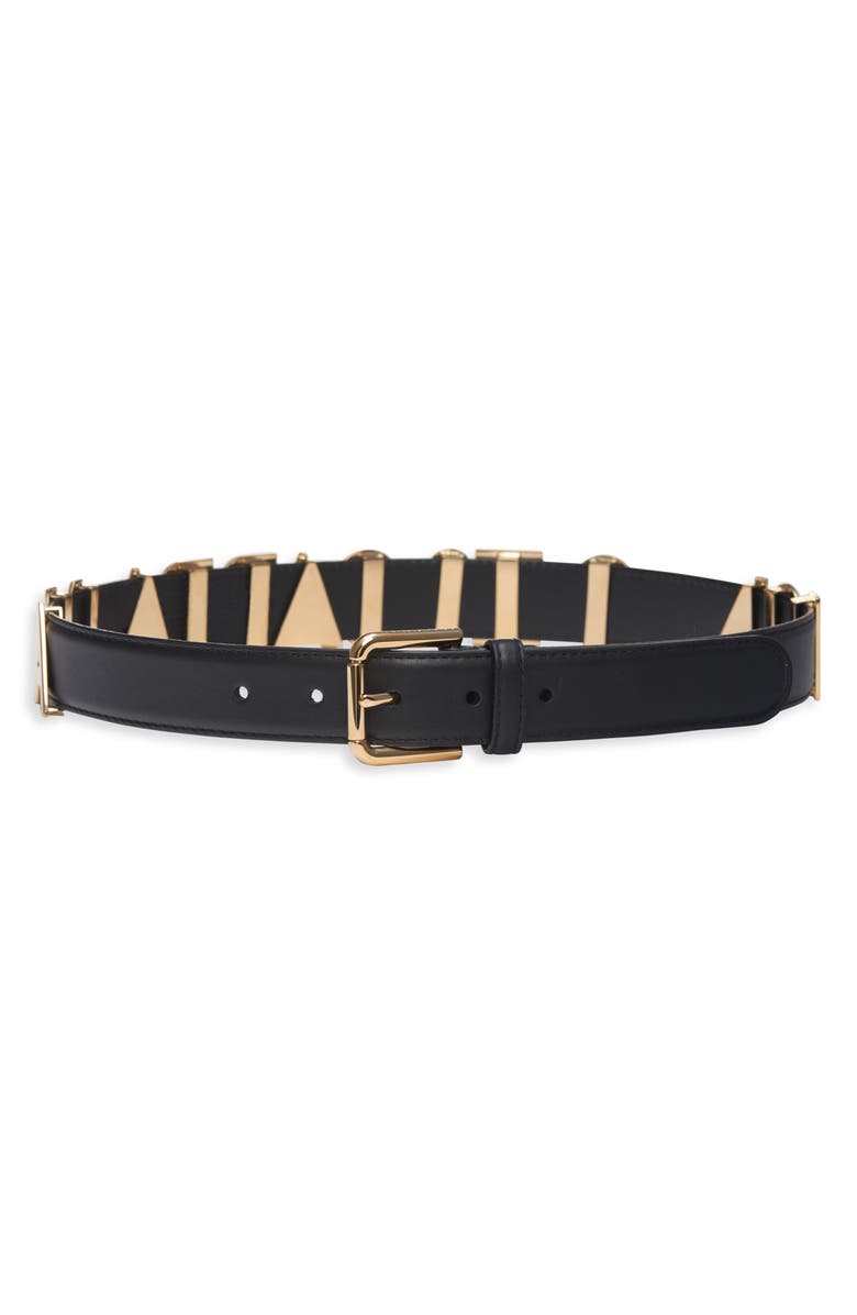 Dolce&Gabbana Logo Leather Belt, Alternate, color, 