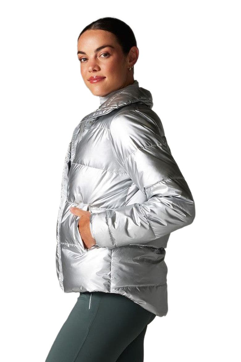 Winterly Puffer Jacket, Alternate, color, SILVER