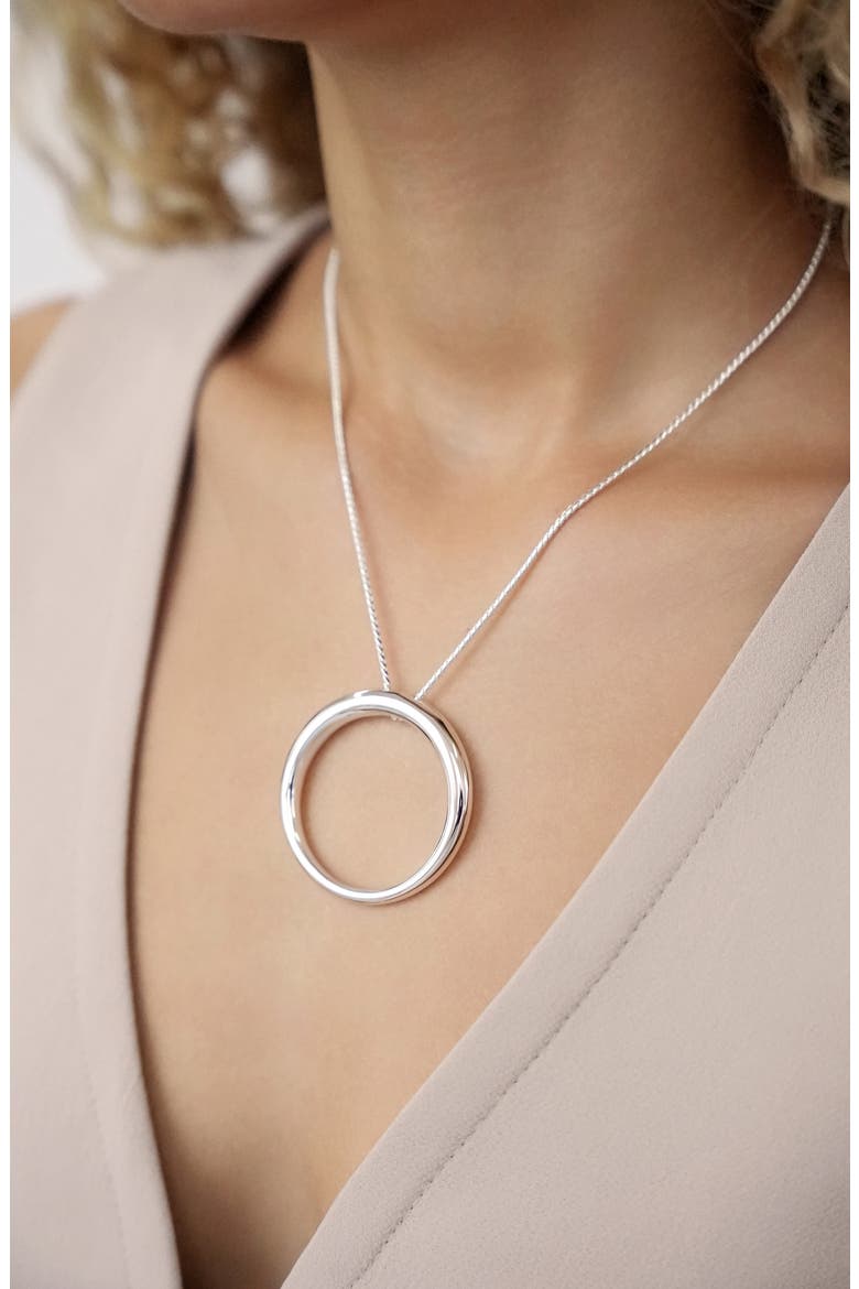Eternal Orbit Pendant Necklace, Alternate, color, SILVER