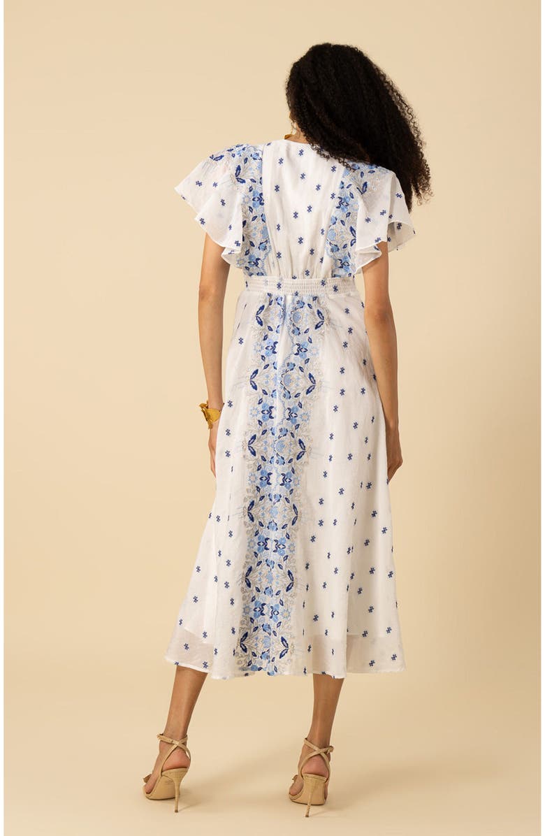 Hale Bob Elianna Embroidered Organza Maxi Dress, Alternate, color,
