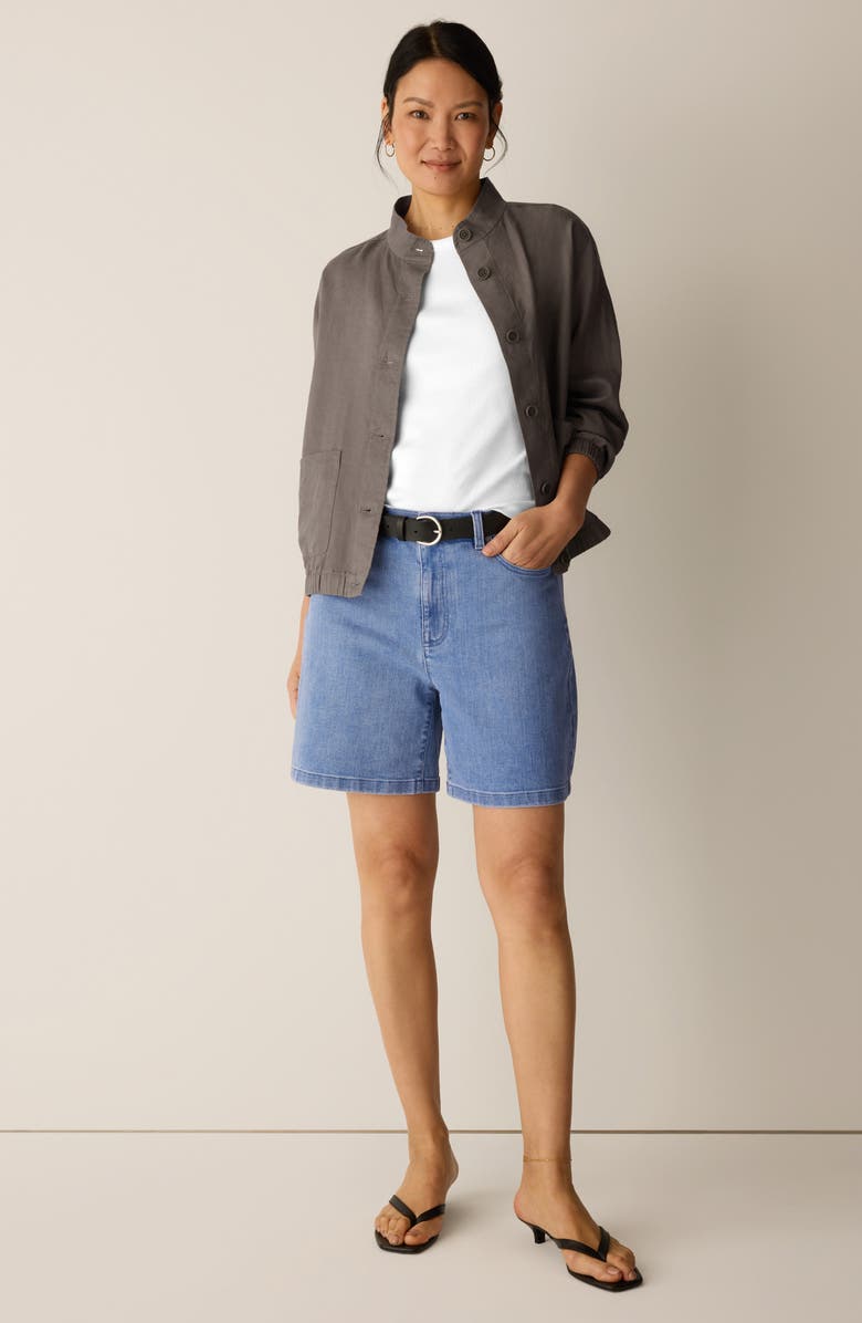 Eileen Fisher High Waist Denim Shorts, Alternate, color,